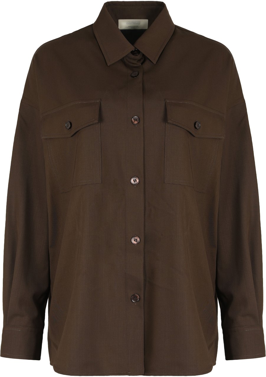 Max Mara Fresco linen shirt Bruin