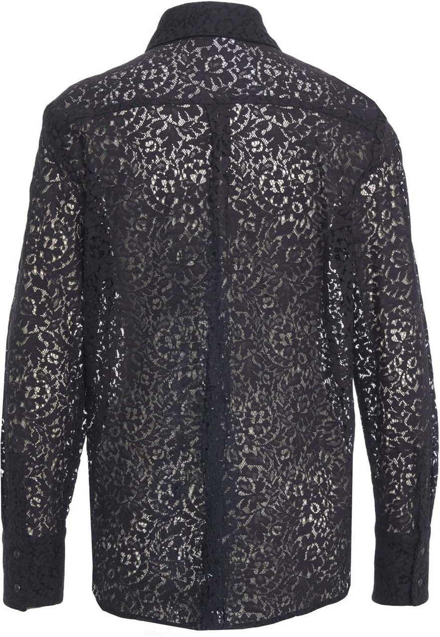 Max Mara Blouse with floral embroidery 'Gala' Blauw