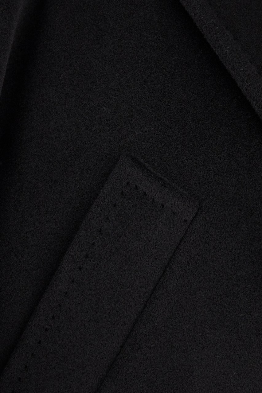 Max Mara Black wool blend coat Zwart
