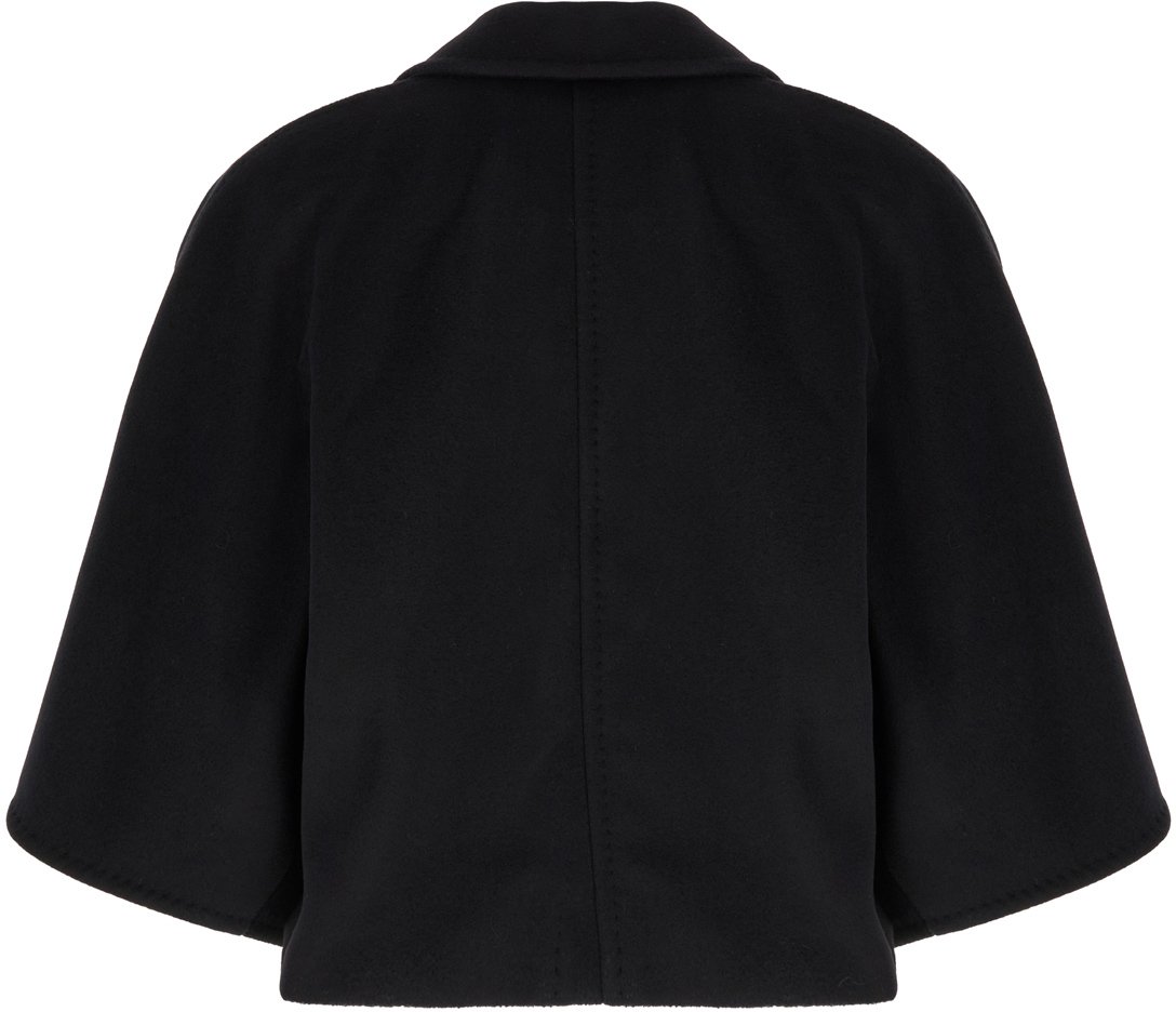 Max Mara Black wool blend coat Zwart
