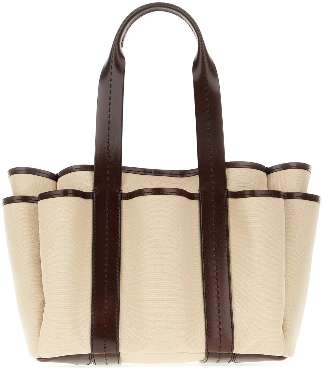 Max Mara Max Mara Sand canvas Giardiniera handbag Beige