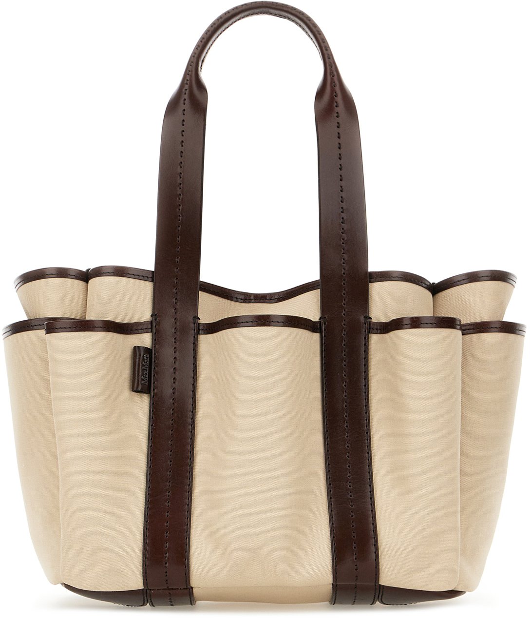 Max Mara Max Mara Sand canvas Giardiniera handbag Beige