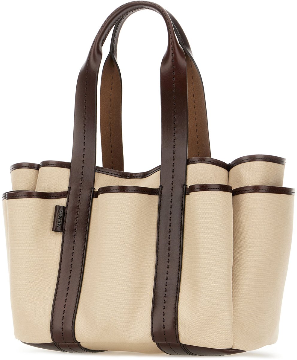 Max Mara Max Mara Sand canvas Giardiniera handbag Beige