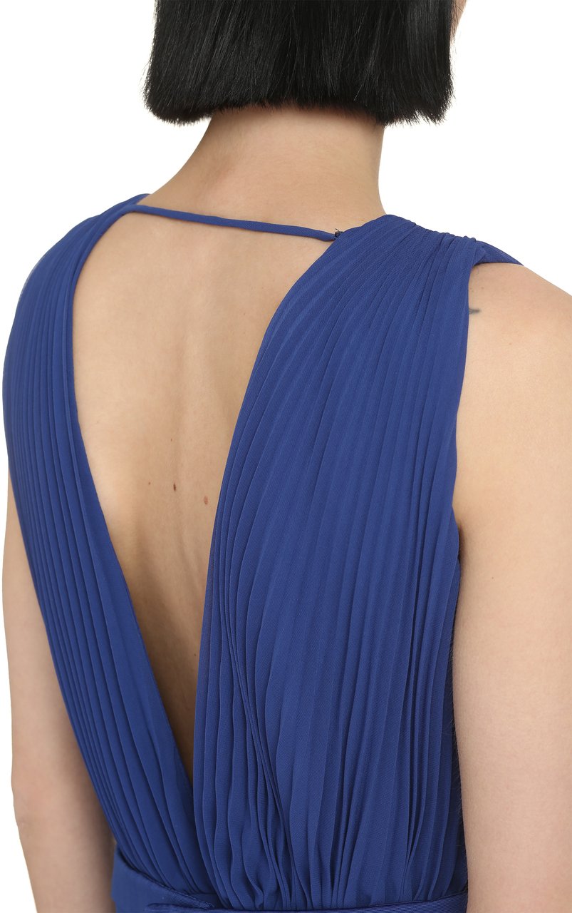 Max Mara Gennaro pleated jumpsuit Blauw