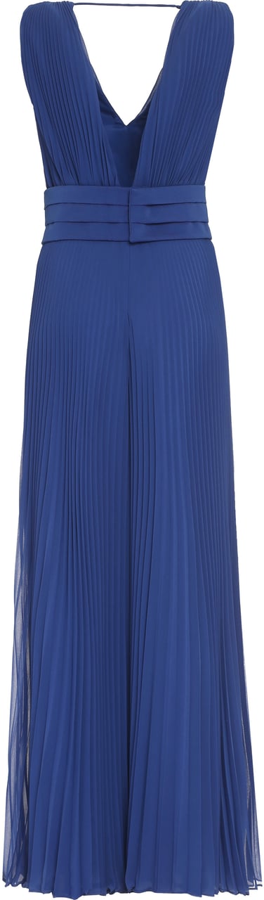 Max Mara Gennaro pleated jumpsuit Blauw