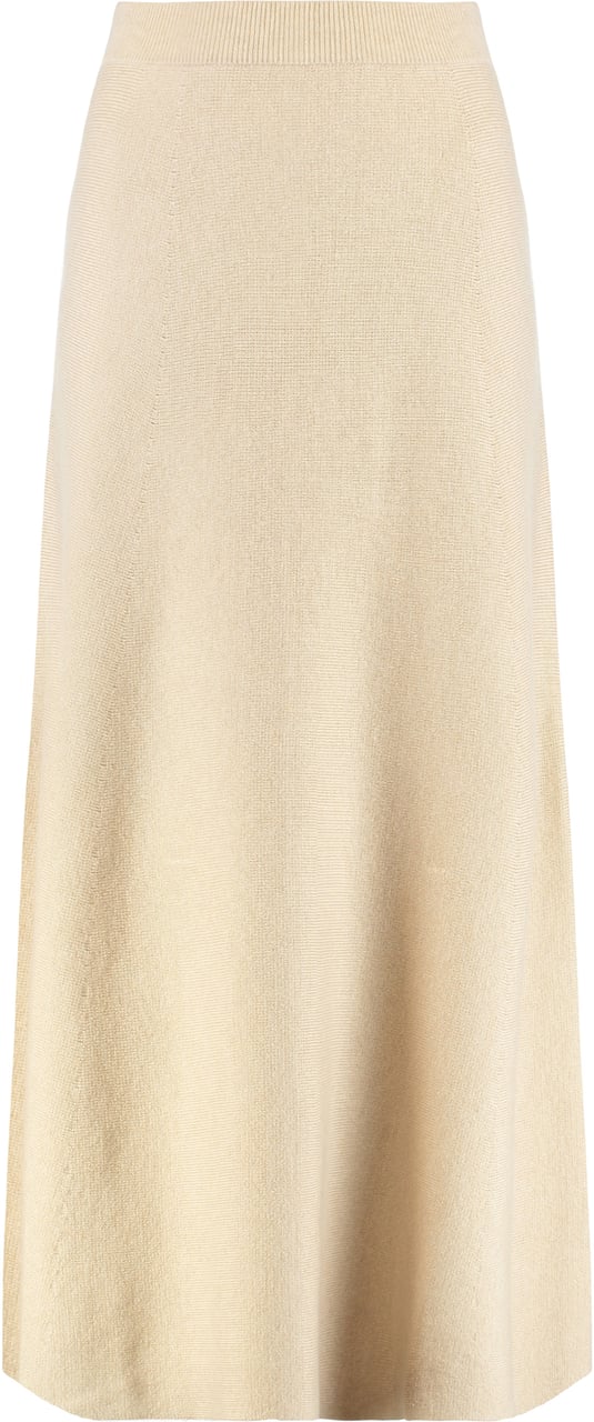 Max Mara Gonna flared in wool and cashmere Beige