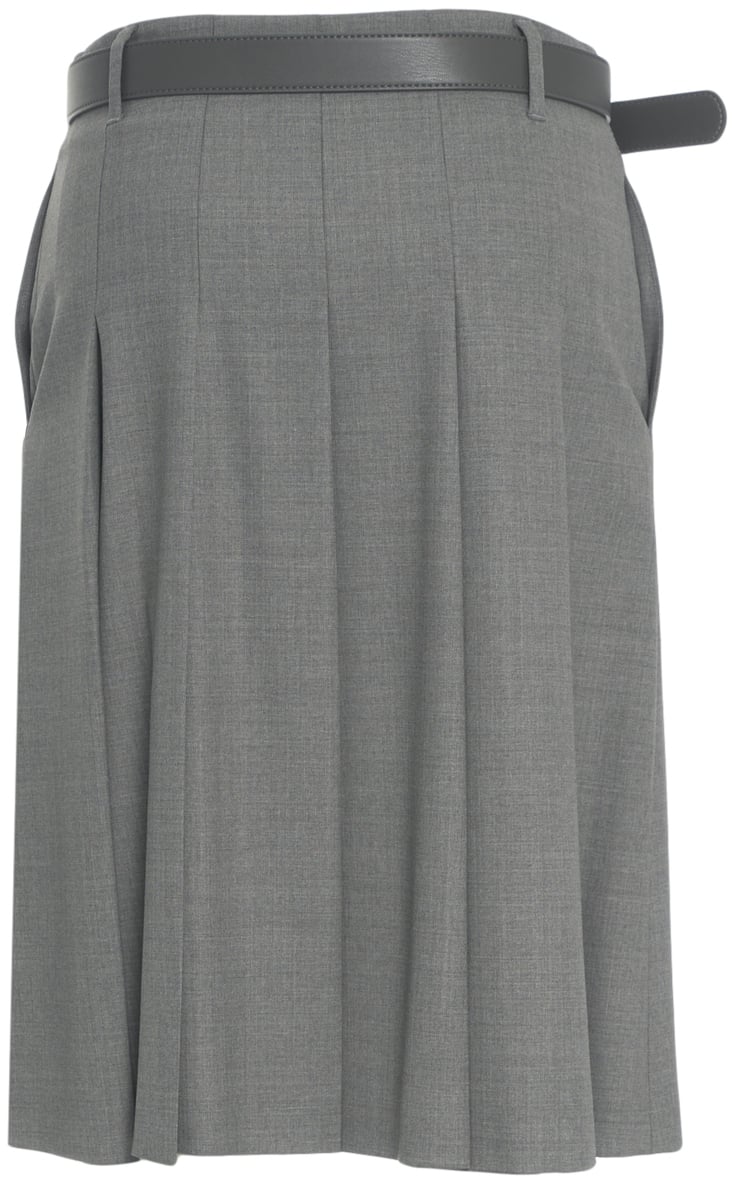 Max Mara Gonna a pieghe 'GIMMY' Grijs