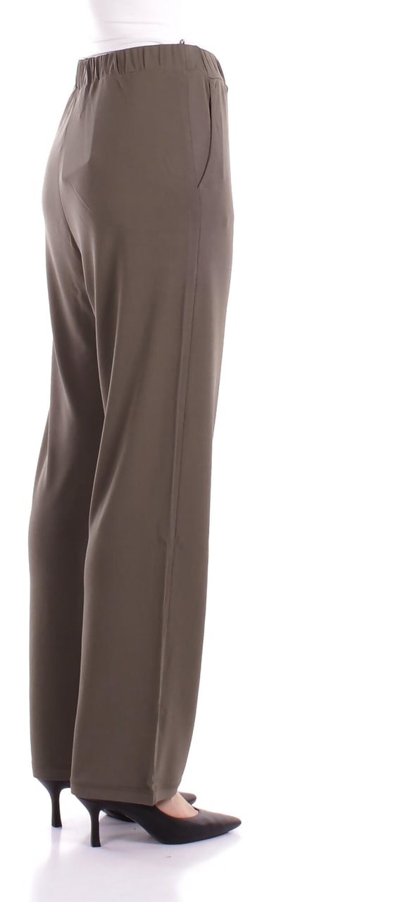 Max Mara Trousers Verde Scuro Donkergroen