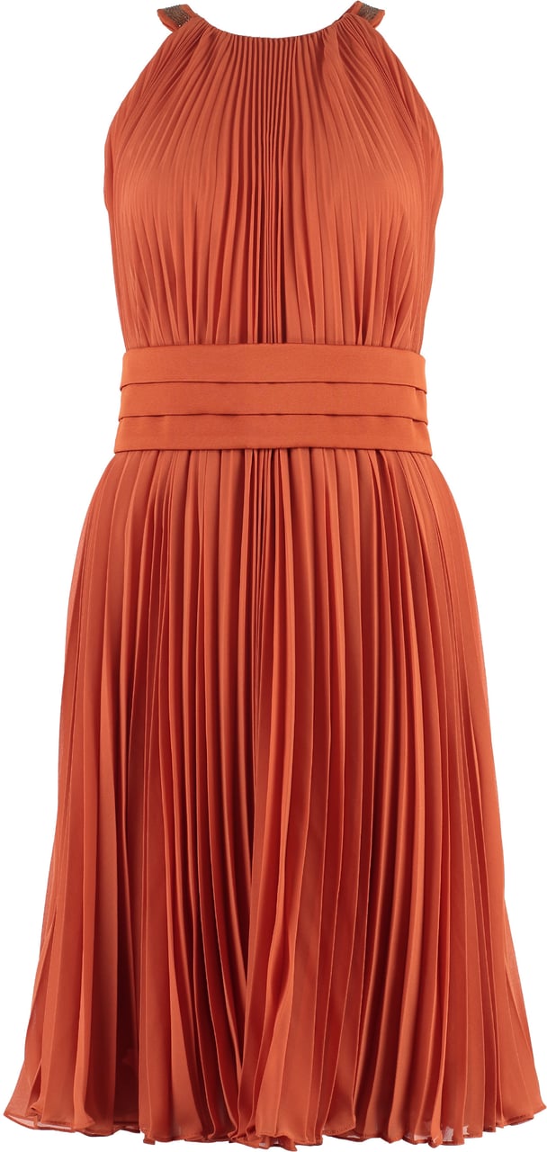 Max Mara Golena pleated dress Bruin