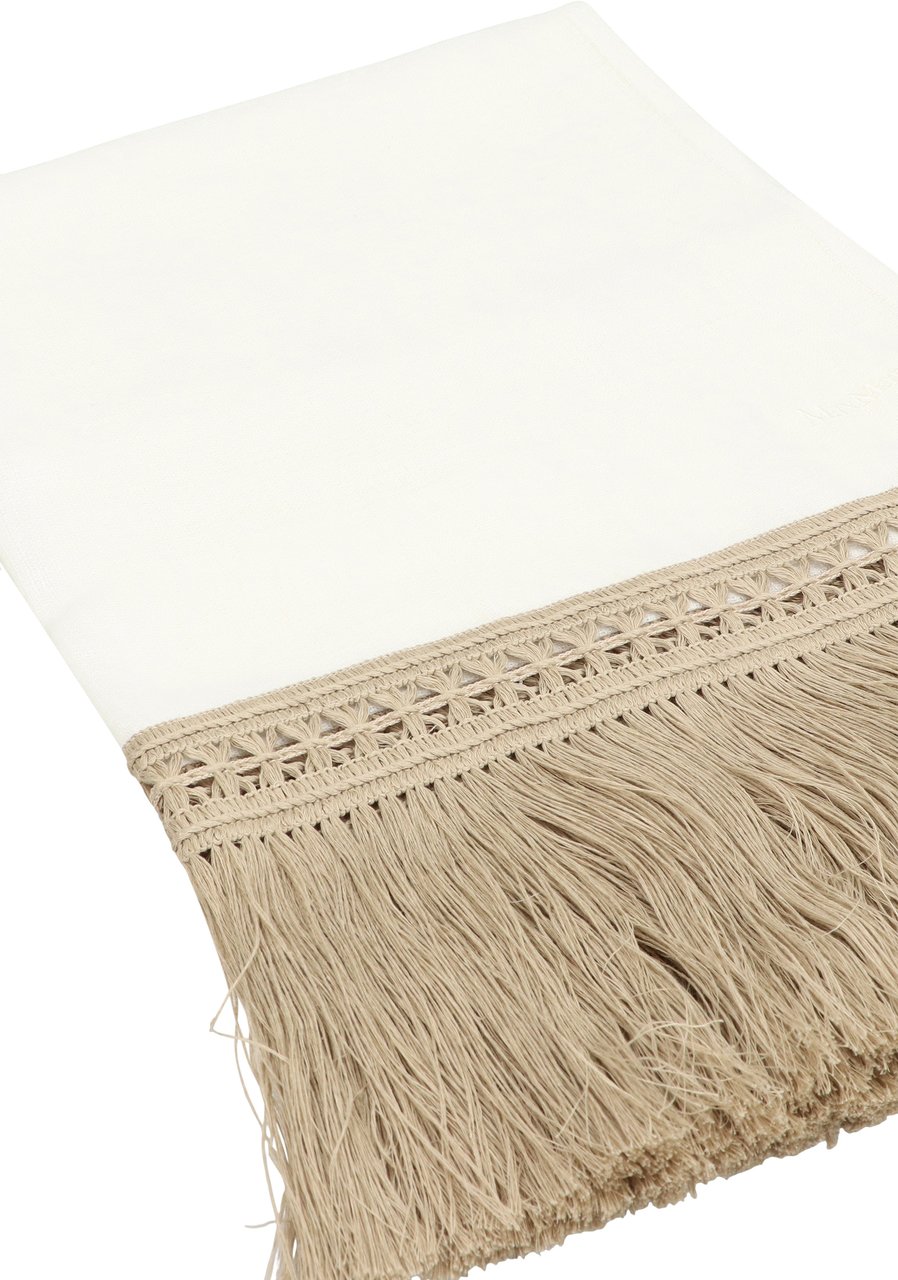 Max Mara Grammo Linen stole Neutraal