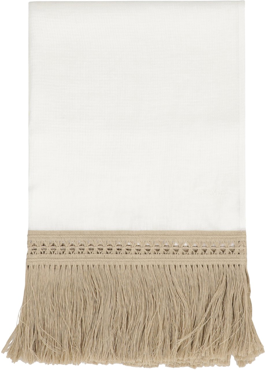 Max Mara Grammo Linen stole Neutraal