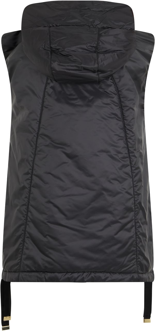 Max Mara Padded vest with hood Zwart