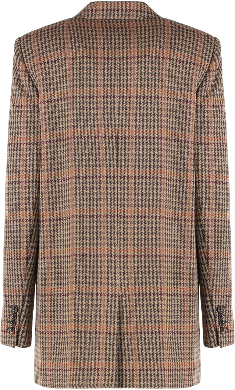Max Mara Wool and cotton blazer Prince of Wales Divers