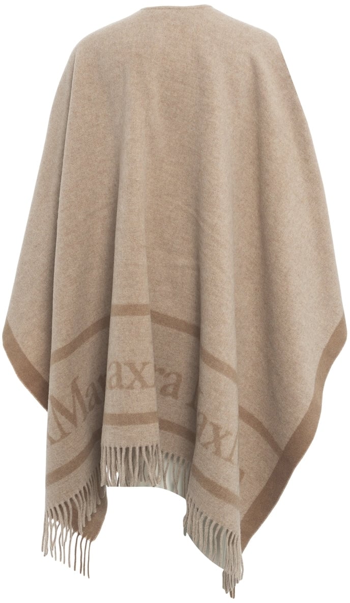 Max Mara Mantle fringe details Beige