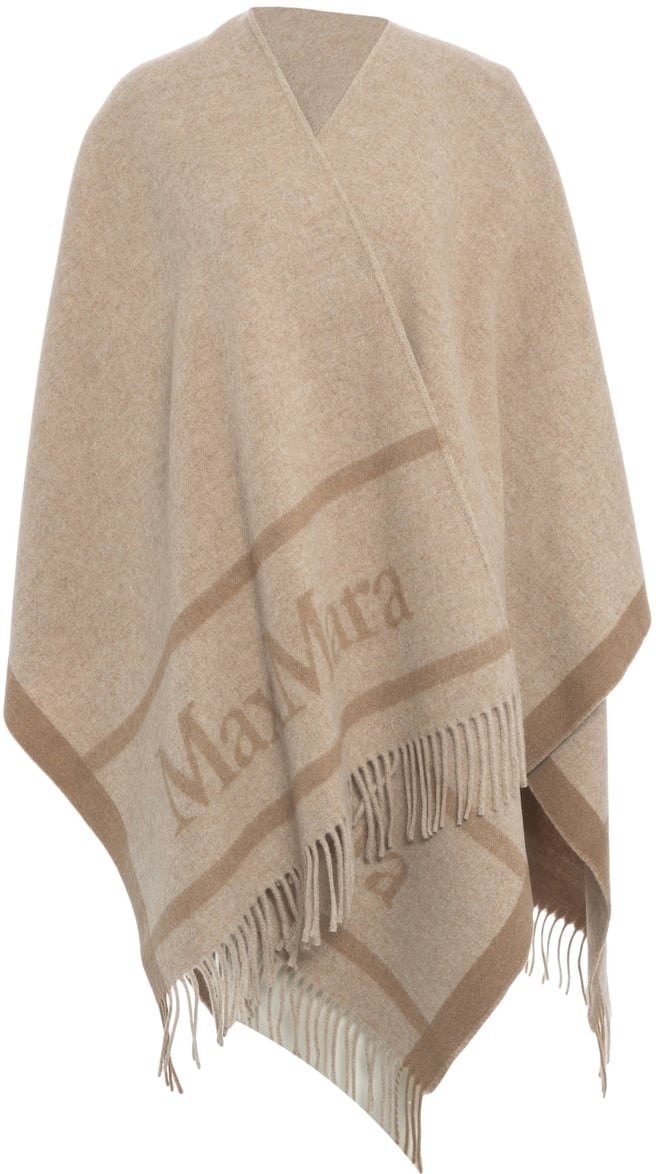 Max Mara Mantle fringe details Beige