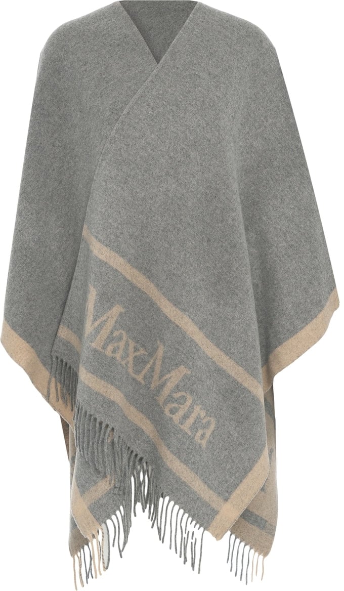 Max Mara Mantle fringe details Beige