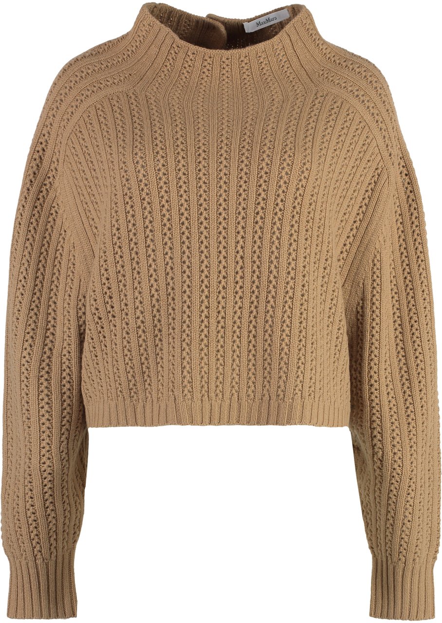 Max Mara Hodeida wool and cashmere sweater Bruin