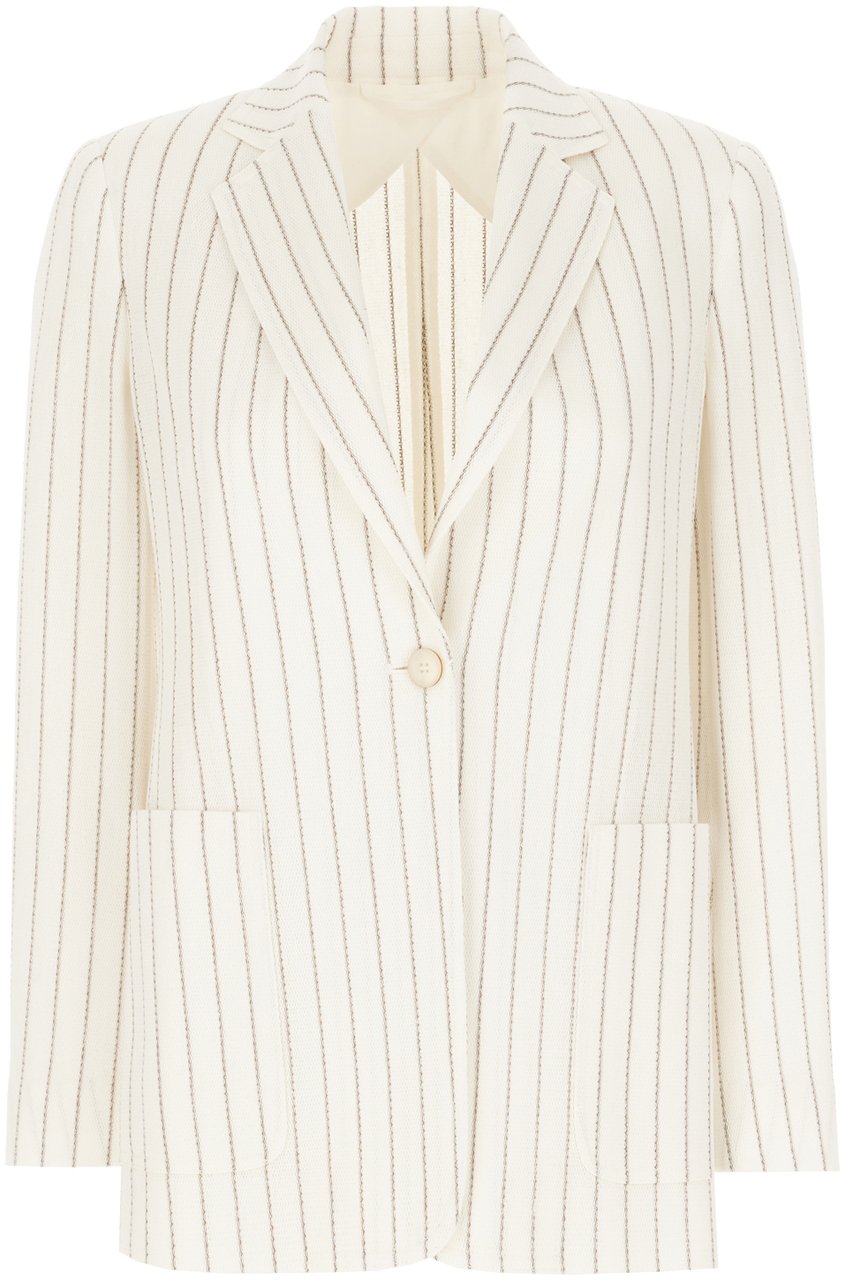 Max Mara Max Mara Embroidered cotton blend blazer Divers