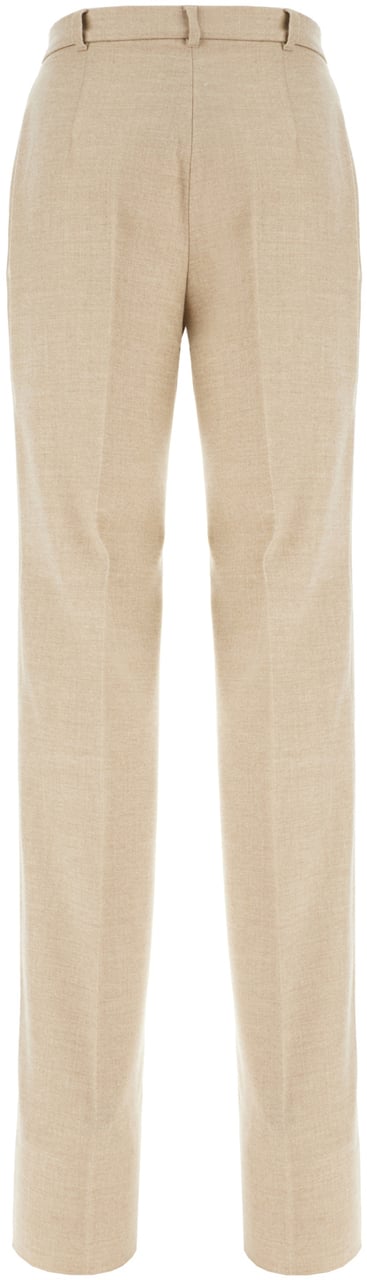Max Mara Max Mara Studio Sand stretch wool pants Neutraal