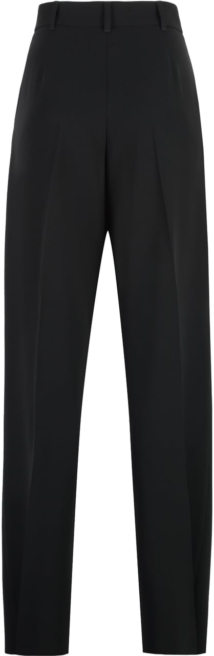 Max Mara Latina high-waist crêpe trousers Zwart