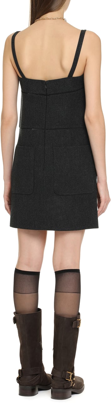 Max Mara Leale virgin wool dress Grijs