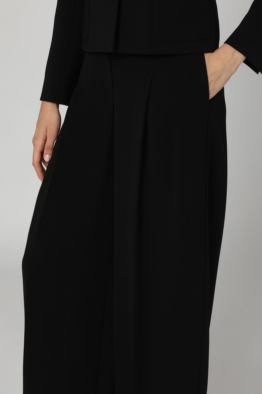 Max Mara Lino crêpe trousers Zwart