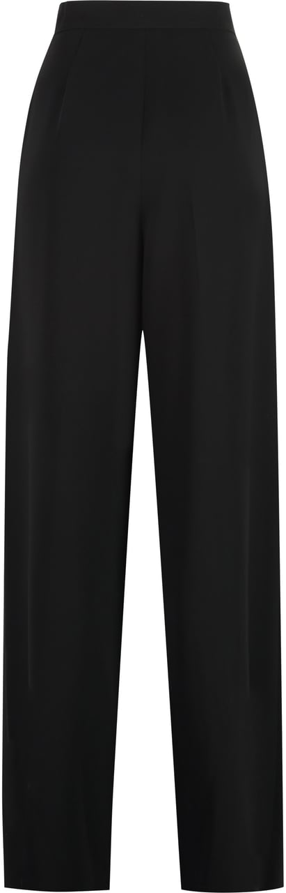 Max Mara Lino crêpe trousers Zwart