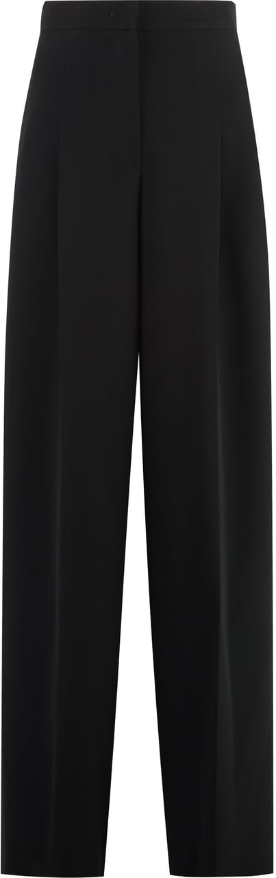 Max Mara Lino crêpe trousers Zwart