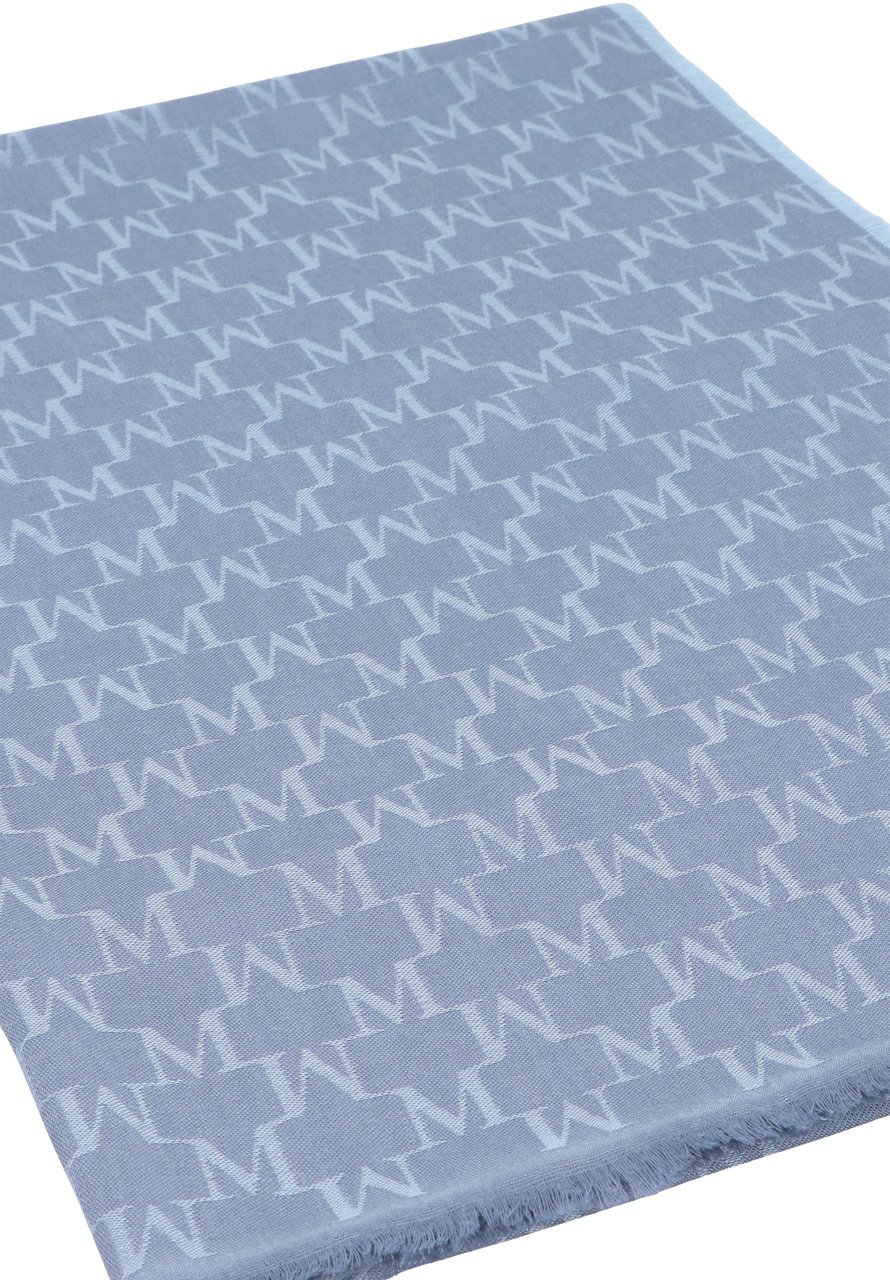 Max Mara Magico virgin wool scarf Lichtblauw