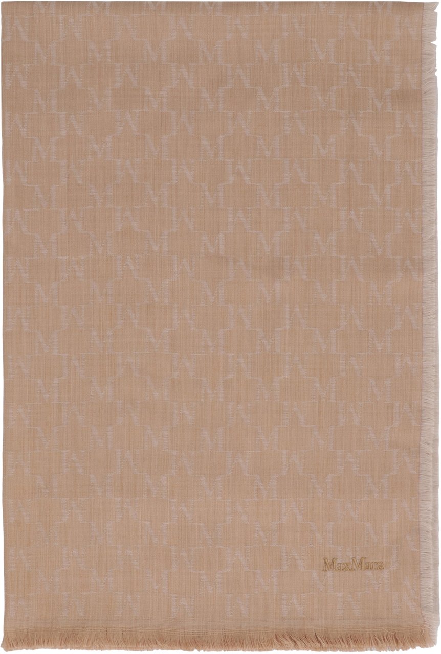 Max Mara Magico Virgin wool stole Neutraal