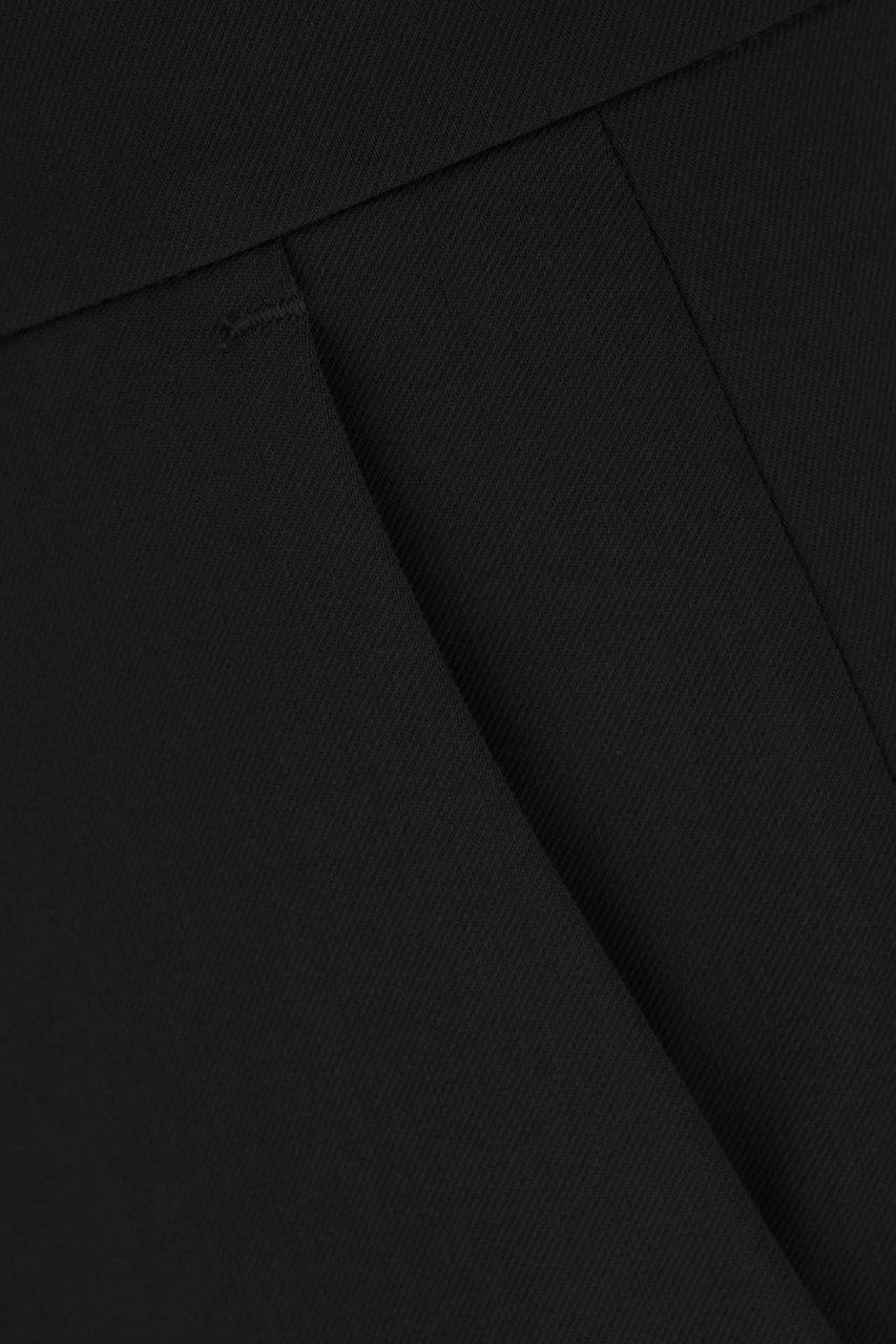 Max Mara S Black stretch polyester blend pants Zwart