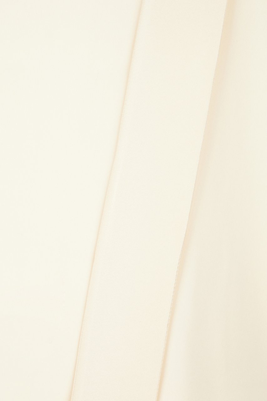 Max Mara Max Mara Studio Cream stretch silk blouse Neutraal