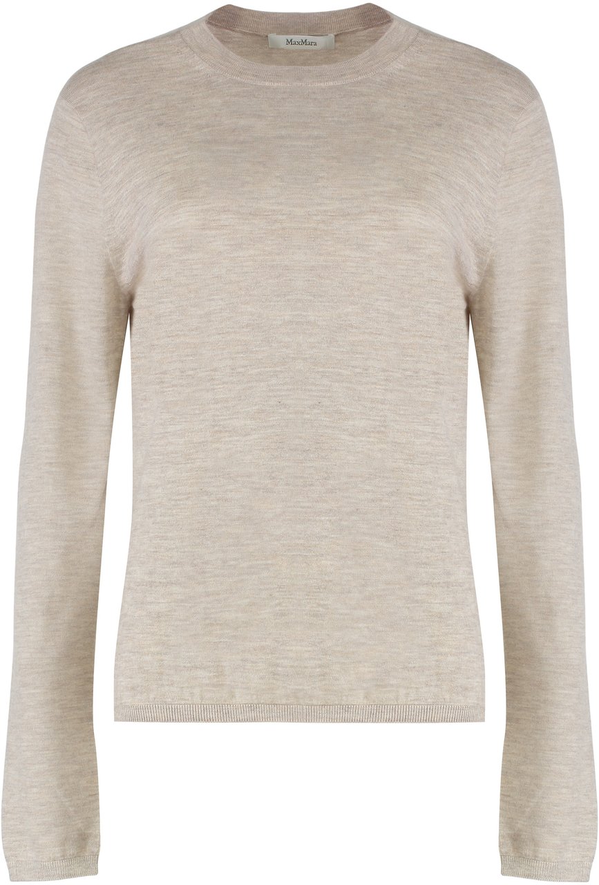 Max Mara Sweater Marica in cashmere Neutraal