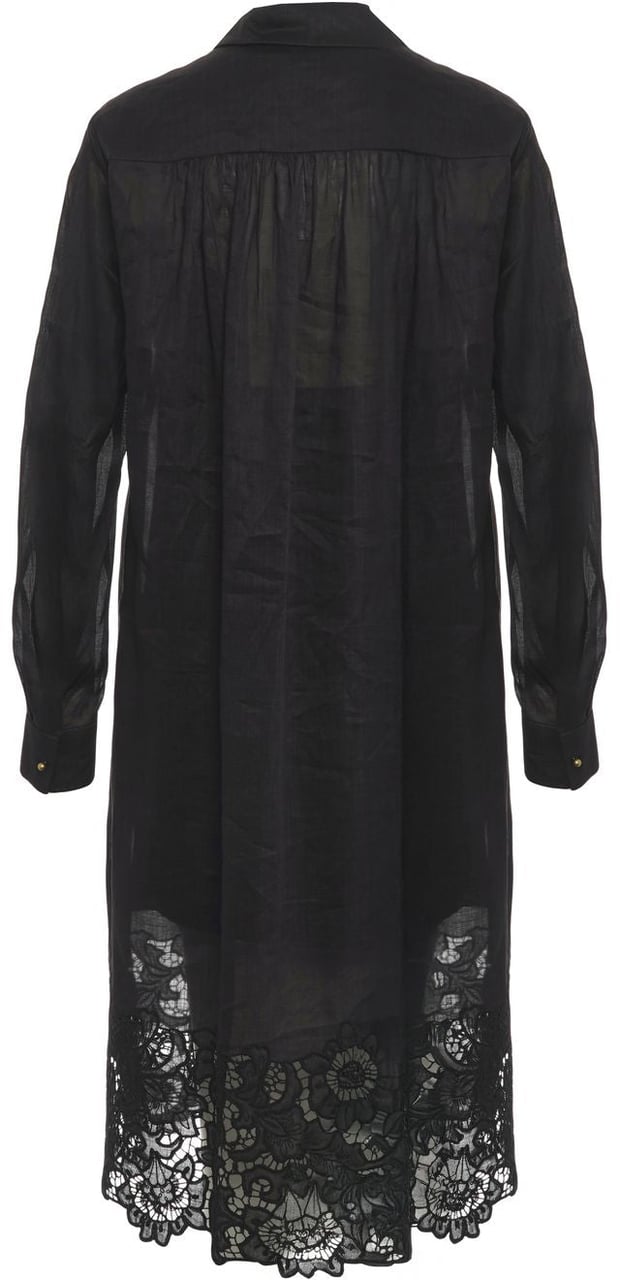 Max Mara Chemisier maxi dress 'Mela' Zwart