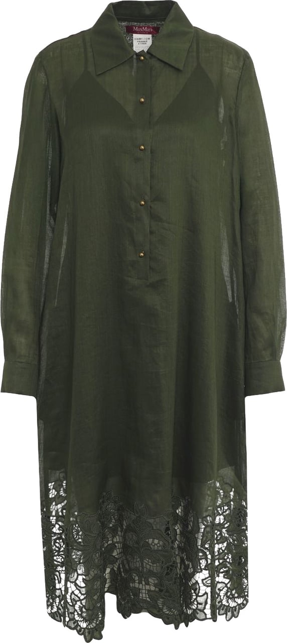 Max Mara Chemisier maxi dress 'Mela' Groen
