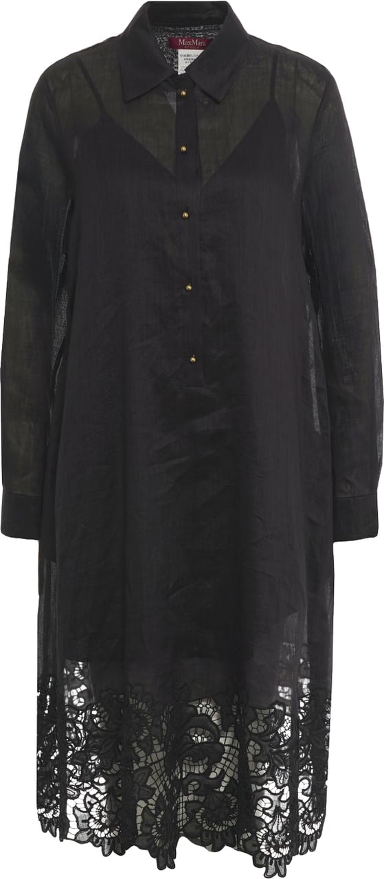 Max Mara Chemisier maxi dress 'Mela' Zwart