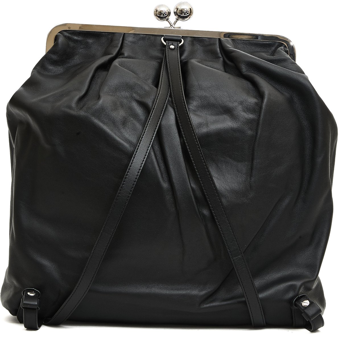 Max Mara Pasticcino Grande Zaino Pelle Nera Zwart