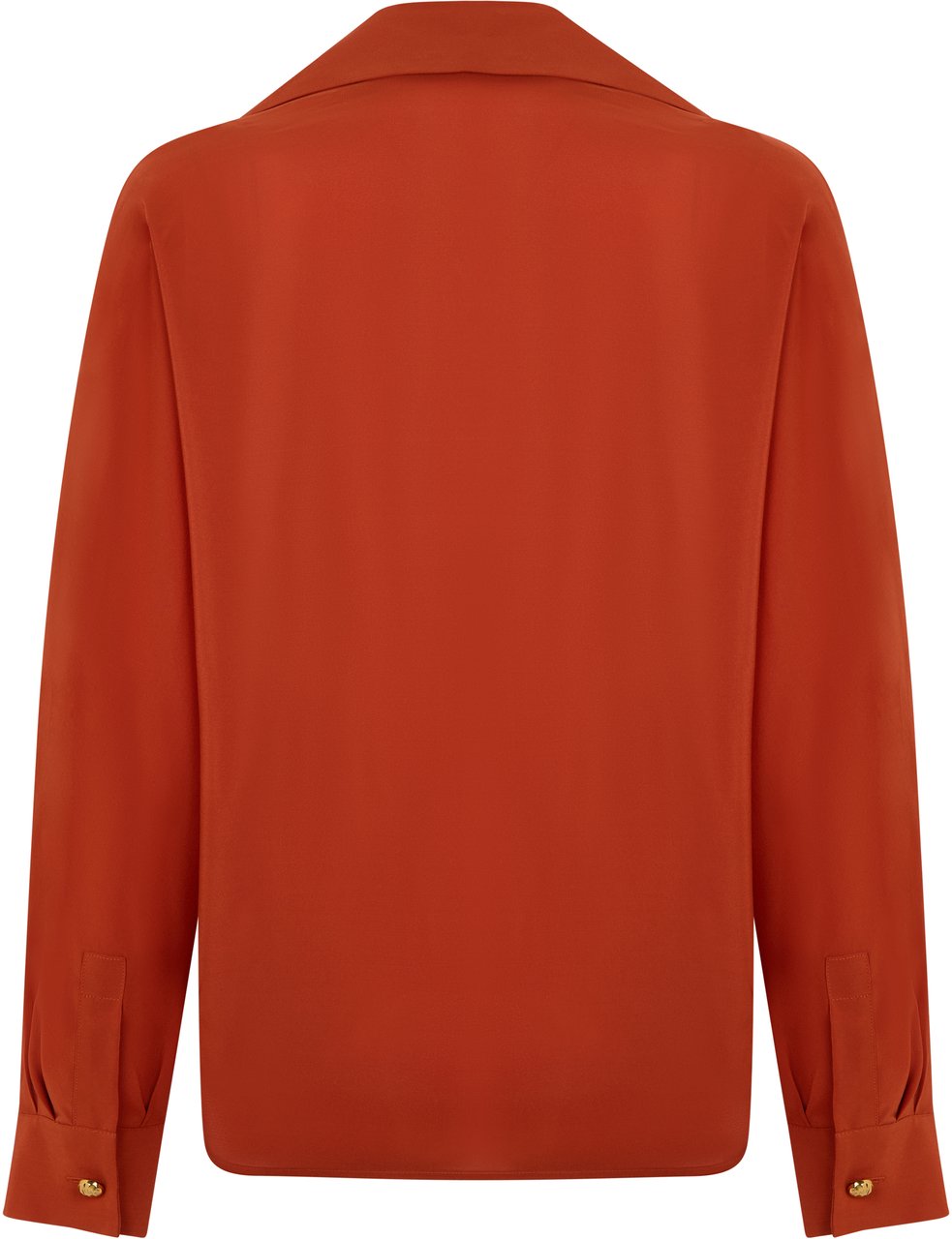 Max Mara Long Sleeve Shirt with V-neck Oranje