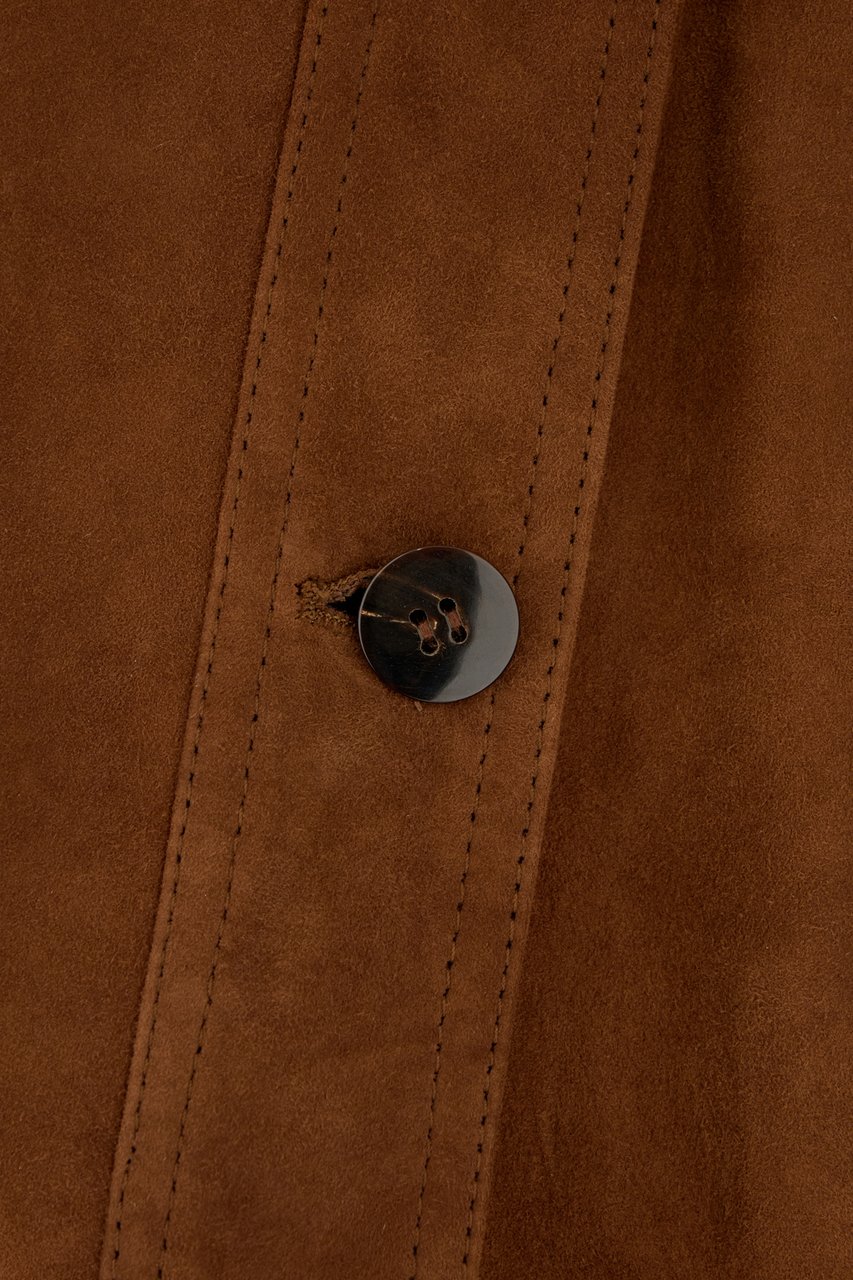 Max Mara Max Mara Studio Brown suede jacket Bruin