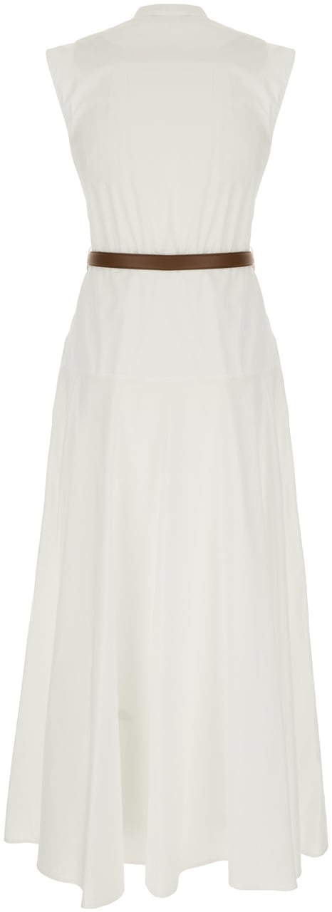 Max Mara Studio White poplin dress Wit