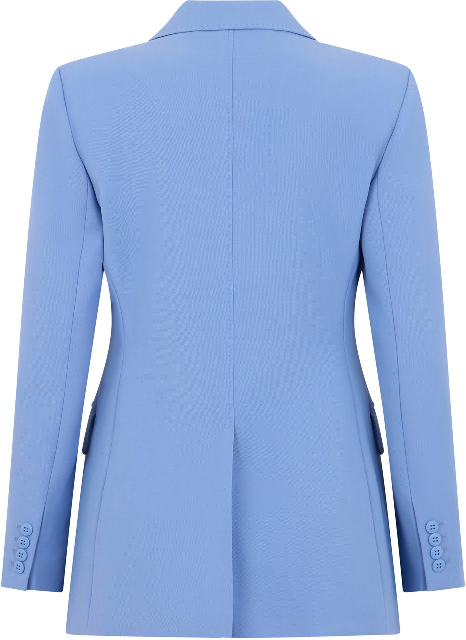 Max Mara Wool double-breasted blazer Lichtblauw