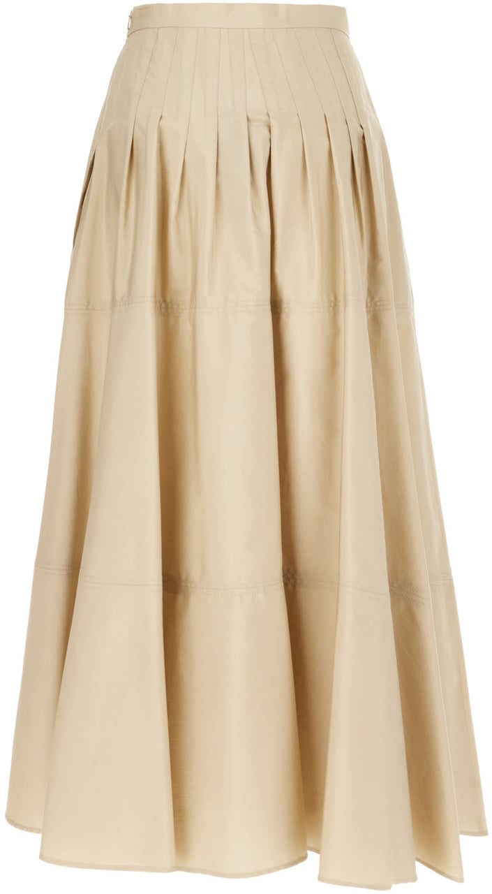Max Mara Max Mara Studio Beige cotton midi skirt Beige