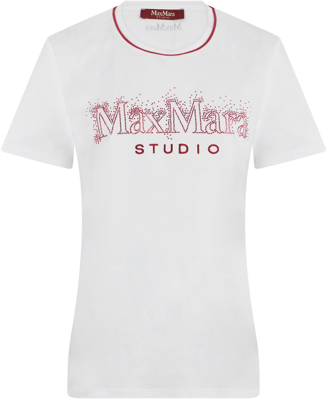 Max Mara Cotton t-shirt with logo Wit