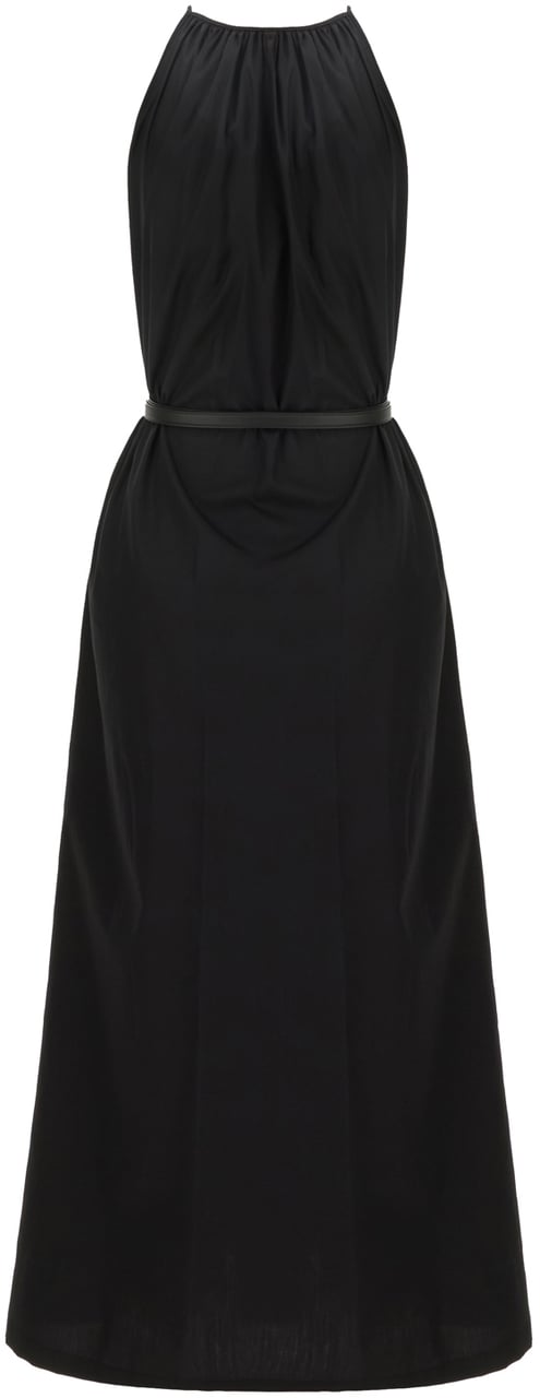 Max Mara Studio Black poplin dress Zwart