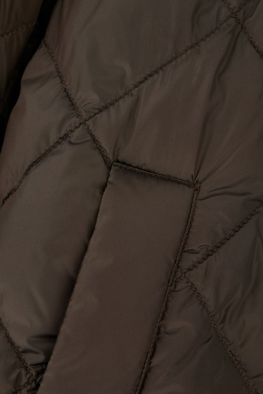Max Mara Max Mara Cube Dark brown nylon down jacket Bruin