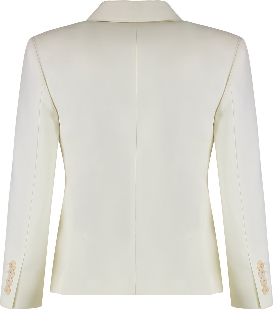 Max Mara Crop blazer in wool fabric Wit
