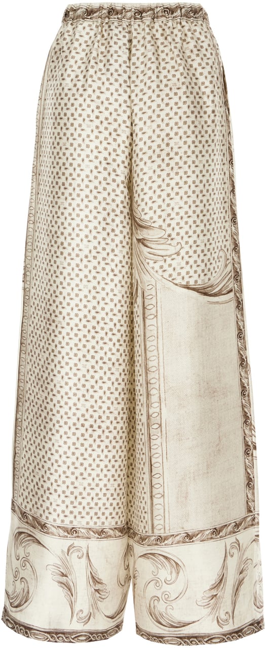 Max Mara Max Mara Printed satin palazzo pants Divers