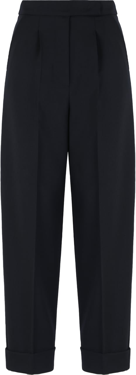 Max Mara High-waisted wool pants Blauw