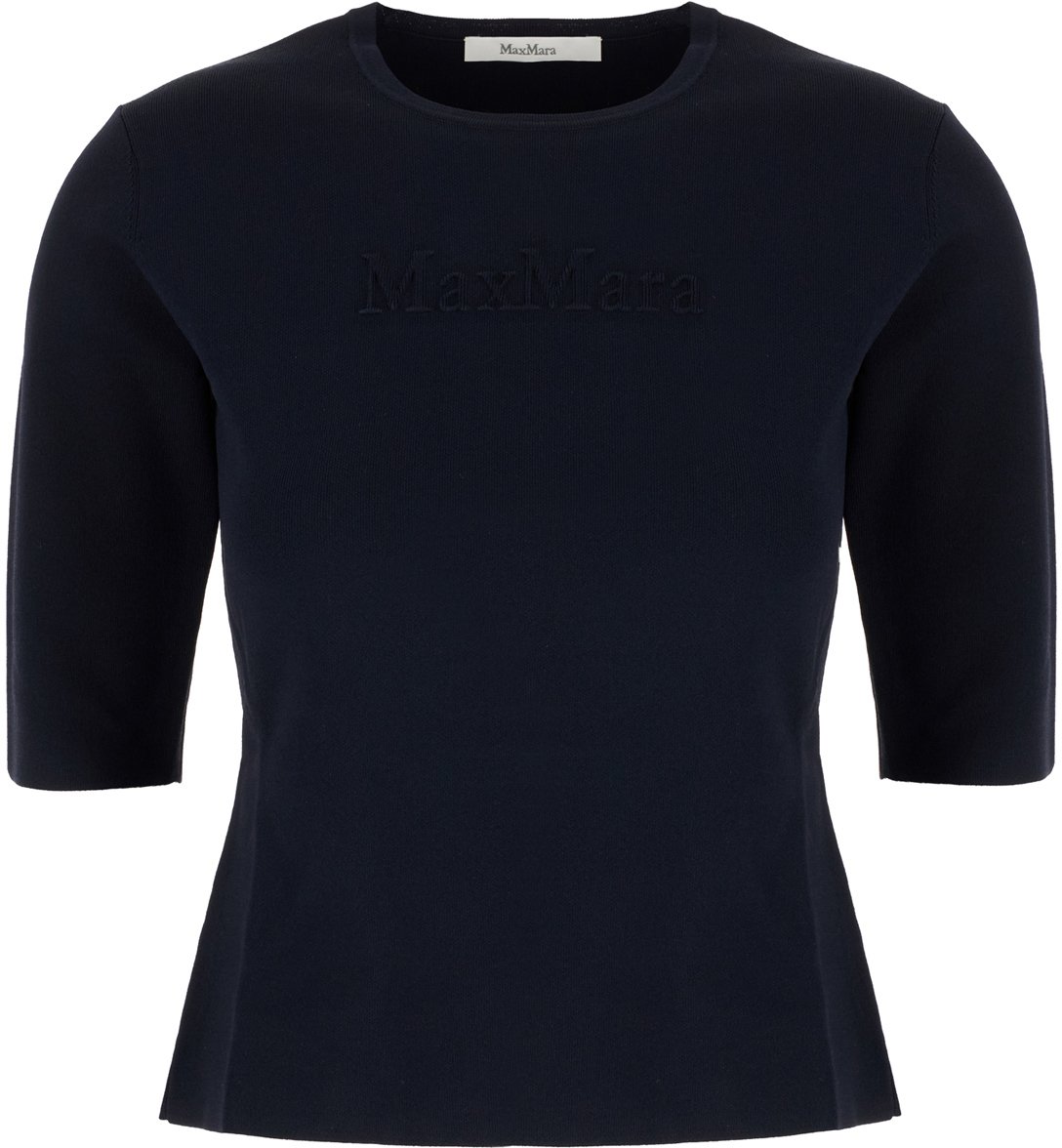 Max Mara Black viscose blend sweater Zwart