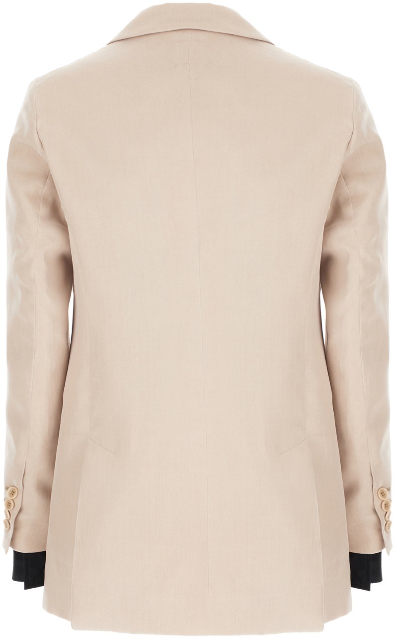 Max Mara Cappuccino linen and silk blazer Roze
